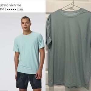 Vuori Men's Strato Tech Tee - Soft Blue